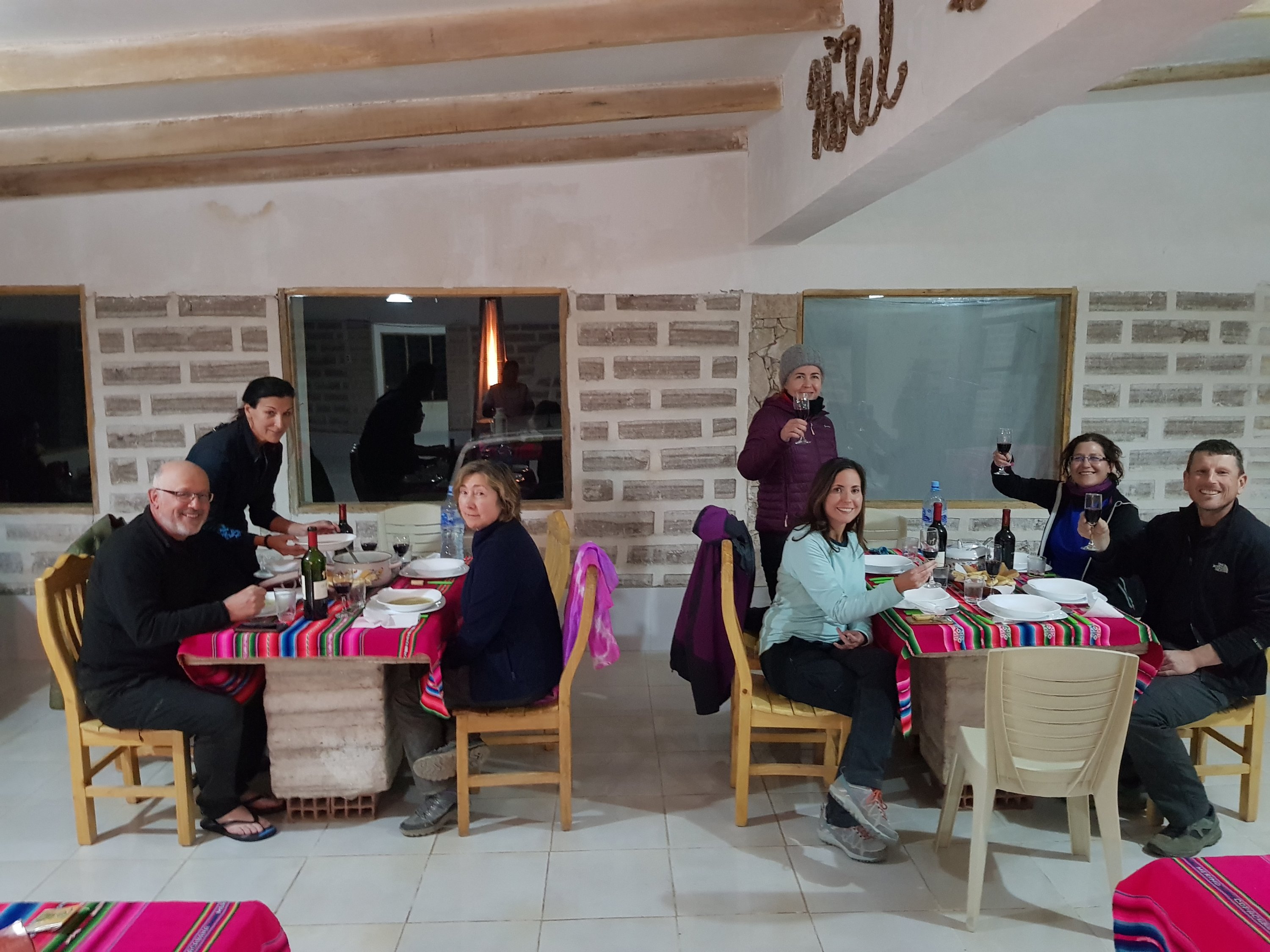 The lovely group of Spanish tourists